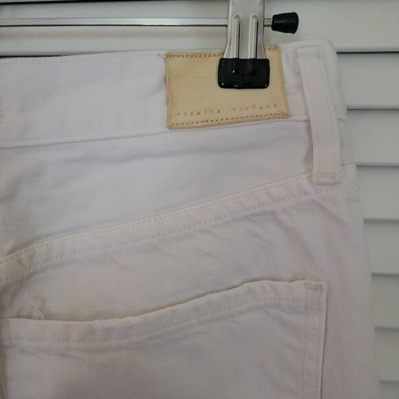 COH Liya High Rise Classic Fit Crop Jean in Distressed Selvedge White - Picture 7 of 16